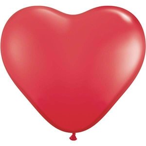 Hart ballonnen rood 10 stuks