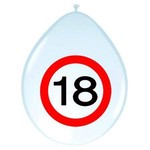 Ballonnen 18 jaar verkeersbord