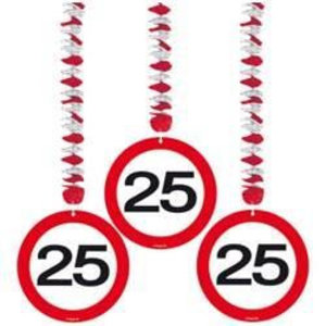 Hangdecoratie 25 verkeersbord