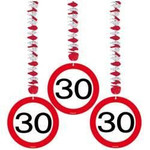 Hangdecoratie 30 verkeersbord