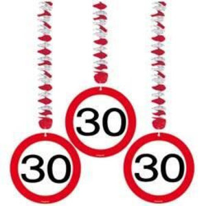 Hangdecoratie 30 verkeersbord