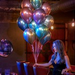 Chrome ballonnen 10 stuks gekleurd