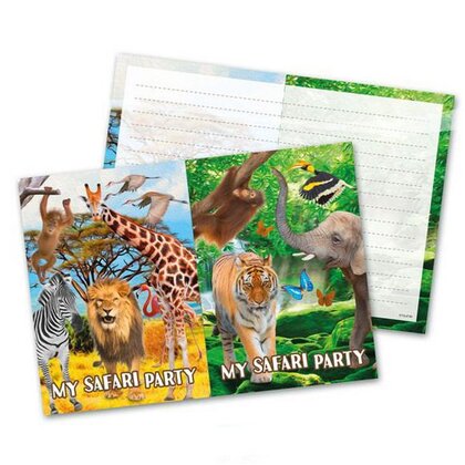 Uitnodigingskaartjes safari