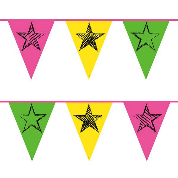 Vlaggenlijn Neon Met Sterren huismerk kopen in de aanbieding Vlaggenlijn Neon Met Sterren huismerk kopen in de aanbieding