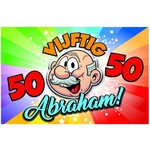 Wanddecoratie 50 jaar Abraham 3D Op is Op