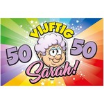 Wanddecoratie 50 jaar Sarah Rainbow 3D