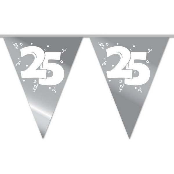 Vlaggenlijn Slinger 25 Jaar Zilverkleurig huismerk kopen in de aanbieding Vlaggenlijn Slinger 25 Jaar Zilverkleurig huismerk kopen in de aanbieding