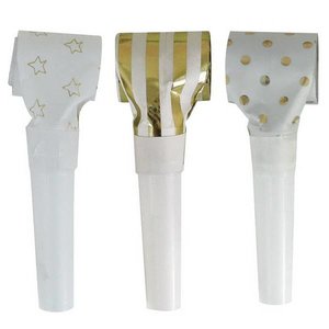 Roltongen rolfluitjes stijlvol wit goud 6 stuks Op is Op