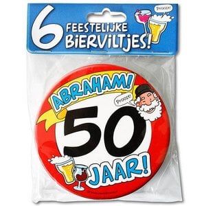 Bierviltjes Abraham 50 jaar