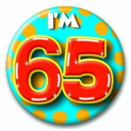 Button 65 jaar