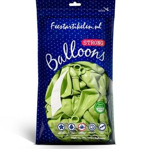 Metallic ballonnen 1e klas appelgroen 100 stuks Op is Op