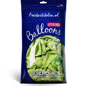 Metallic ballonnen 1e klas appelgroen 100 stuks