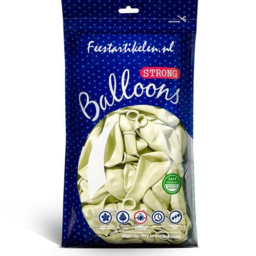 Metallic Ballonnen Creme 100 Stuks huismerk kopen in de aanbieding