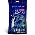 Metallic ballonnen 1e klas donkerblauw 100 stuks Op is Op