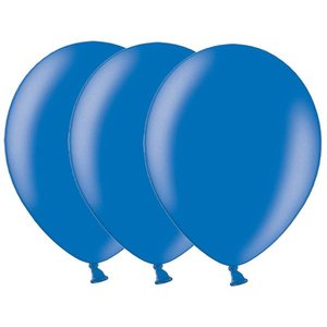 Metallic ballonnen 1e klas donkerblauw 20 stuks Op is Op