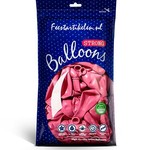 Metallic ballonnen 1e klas donkerroze 100 stuks Op is Op
