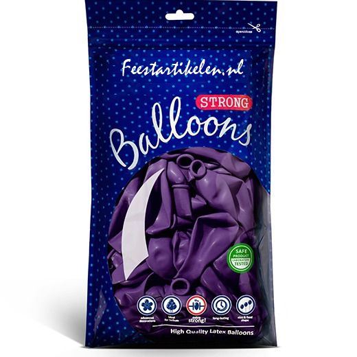 Metallic Ballonnen Donkerpaars 100 Stuks huismerk kopen in de aanbieding