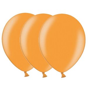 Metallic ballonnen 1e klas oranje 20 stuks
