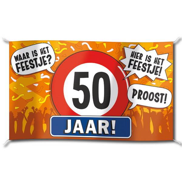 Vlag 50 Jaar Groot huismerk kopen in de aanbieding