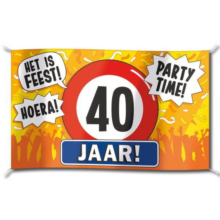 Vlag 40 jaar groot - Feestartikelen.nl