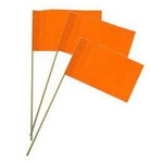 Zwaaivlaggetje papier oranje 50 stuks