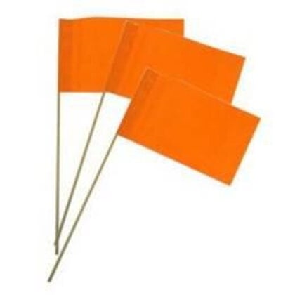 Zwaaivlaggetje papier oranje 50 stuks