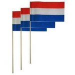 Vlaggetje papier rood-wit-blauw 50 stuks