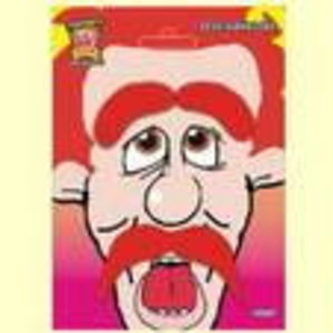 Smiffys Snor Comedy met wenkbrauwen rood Op is Op