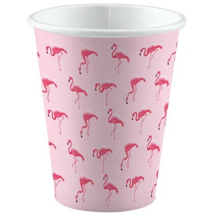 Bekertjes Flamingo pink 8 stuks