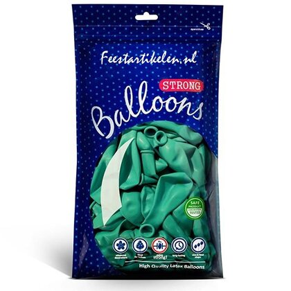 Ballonnen zeegroen 100 stuks