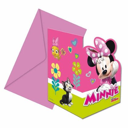 Uitnodigingskaartjes Minnie Mouse