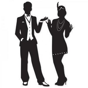Decoratie Charleston Silhouetten Op is Op
