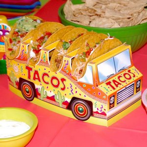 Tafeldecoratie Taco bus Op is Op