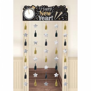 Deurgordijn Happy New Year Op is Op