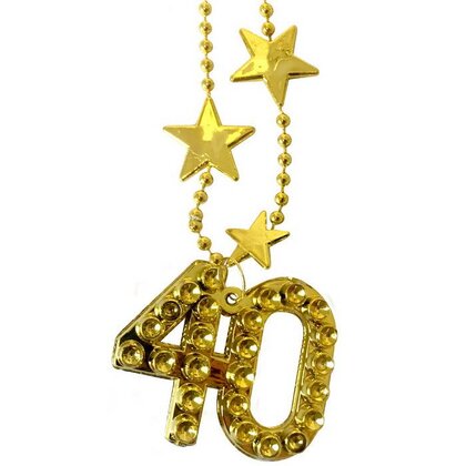 Ketting 40 jaar goudkleurig