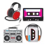 Decoratie cassette players Op is Op