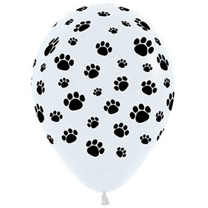 Ballonnen met hondenpootjes 5 stuks Op is Op