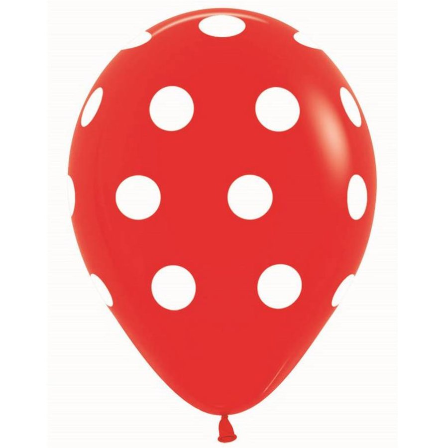 Aantrekkingskracht Verenigen ik ben slaperig Ballonnen rood met witte stippen - Alles voor een themafeest -  Feestartikelen.nl