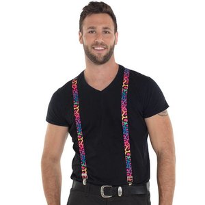 Bretels Luipaard neon Op is Op
