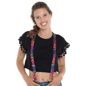 Bretels Luipaard neon Op is Op