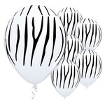 Ballonnen zebra 6 stuks Op is Op