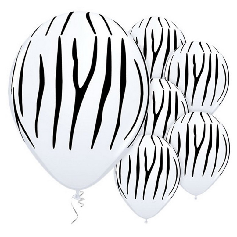 Ballonnen Zebra 6 Stuks huismerk kopen in de aanbieding