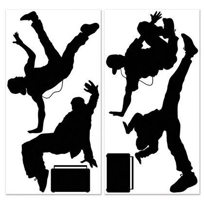 Decoratie posters Breakdance 2 stuks