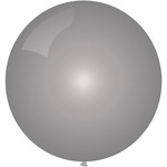 Ballon jumbo zilverkleurig 90cm Op is Op