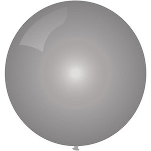 Ballon jumbo zilverkleurig 90cm Op is Op