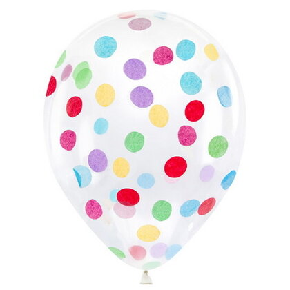 Confetti ballonnen met gekleurde confetti