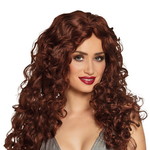 Pruik Veronica bruin showmodel Op is Op