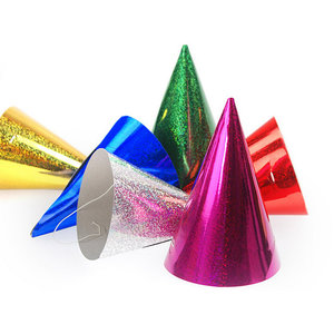 Hoedjes metallic glitter 24 stuks