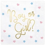 Servetten Boy or Girl 20 stuks Op is Op