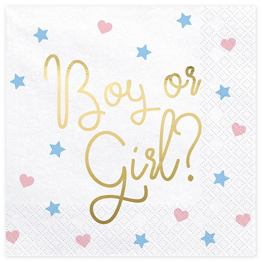 Servetten Boy or Girl 20 stuks